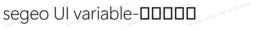 segeo UI variable字体转换